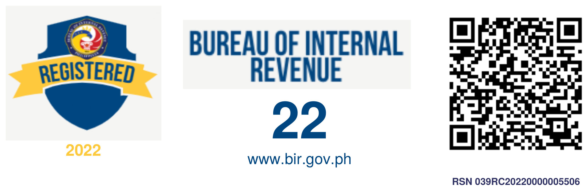 BIR Registration Seal Badge for Nedlegs Incorporated, registered with the Bureau of Internal Revenue